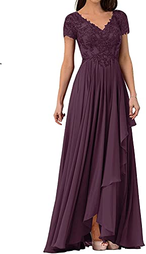 Elegant Lace Mother of The Bride Dresses - V-Neck Chiffon Formal Evening Gowns for Wedding Guests | Perfect for Weddings, Parties & Special Occasions