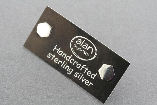 Hexagon Stud Earrings for Women - Sterling Silver 925 Hypoallergenic Jewelry - Perfect for Everyday Wear, Parties & Gifts