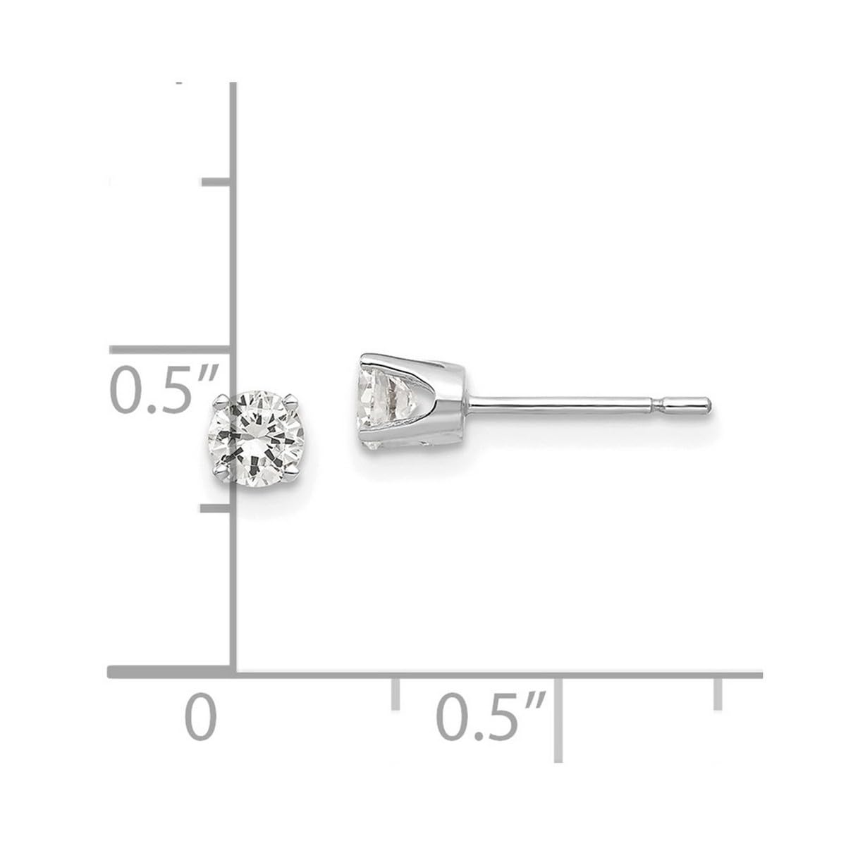 14K Gold CZ Cubic Zirconia Stud Earrings for Women - Simulated Diamond Earrings in White Gold & Yellow Gold | Perfect for Weddings, Parties & Everyday Elegance