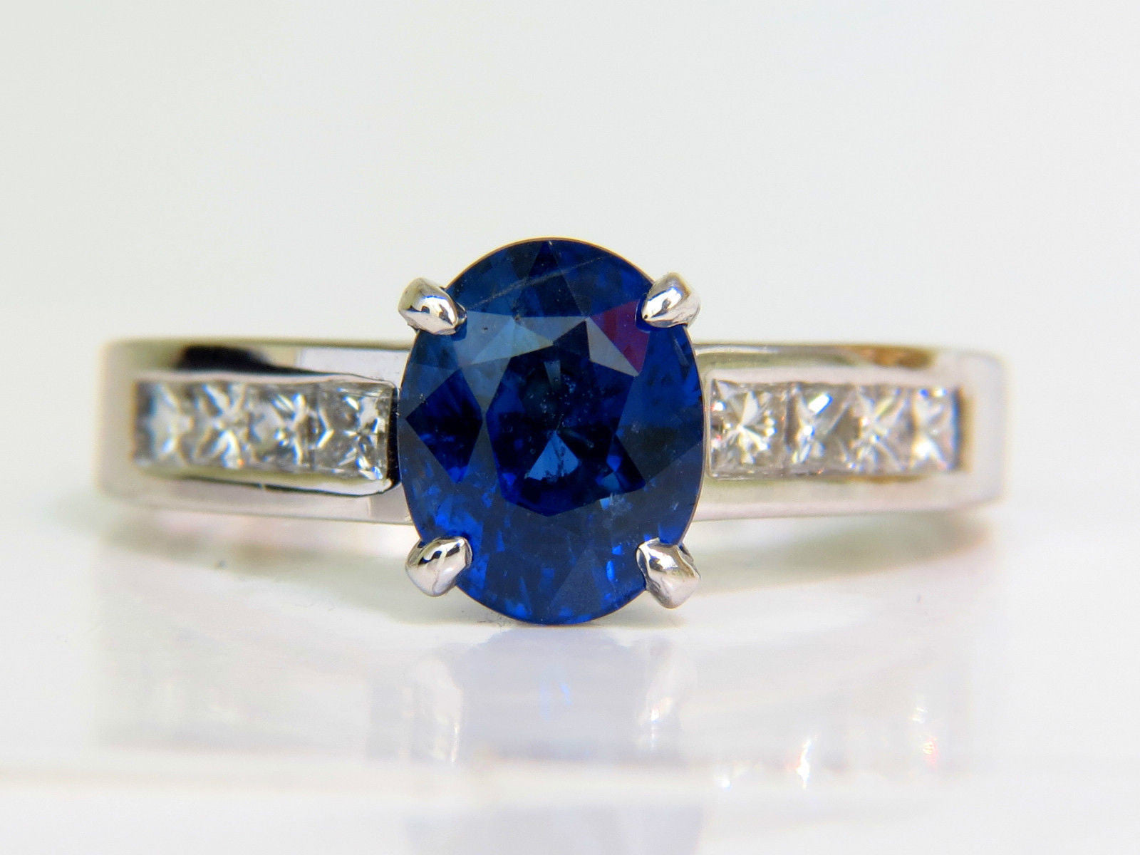 2.97CT GIA Certified Natural Blue Sapphire Diamond Ring in 14K Gold - Unheated & No Heat Treatment - Perfect for Engagement, Wedding & Anniversary Gifts