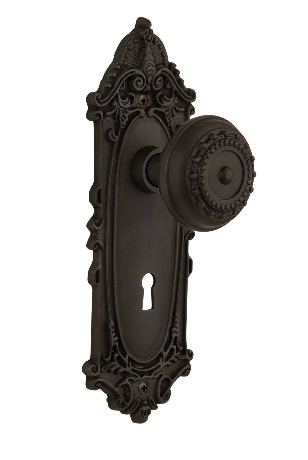 Nostalgic Warehouse Victorian Keyhole Plate with Meadows Knob - 2.375