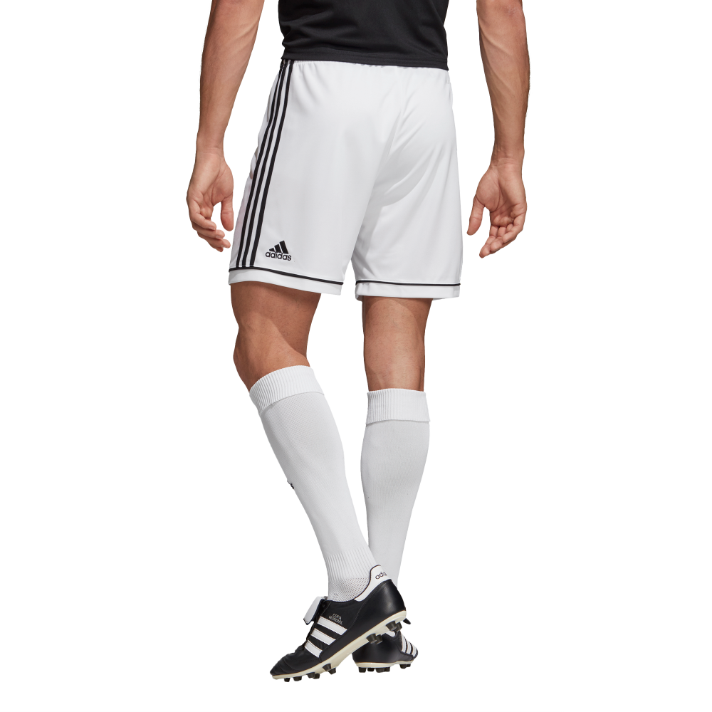 Adidas Adult Squadra 17 Athletic Shorts - White/Black - Comfortable Workout & Training Shorts for Men - Perfect for Gym, Running & Sports Activities
