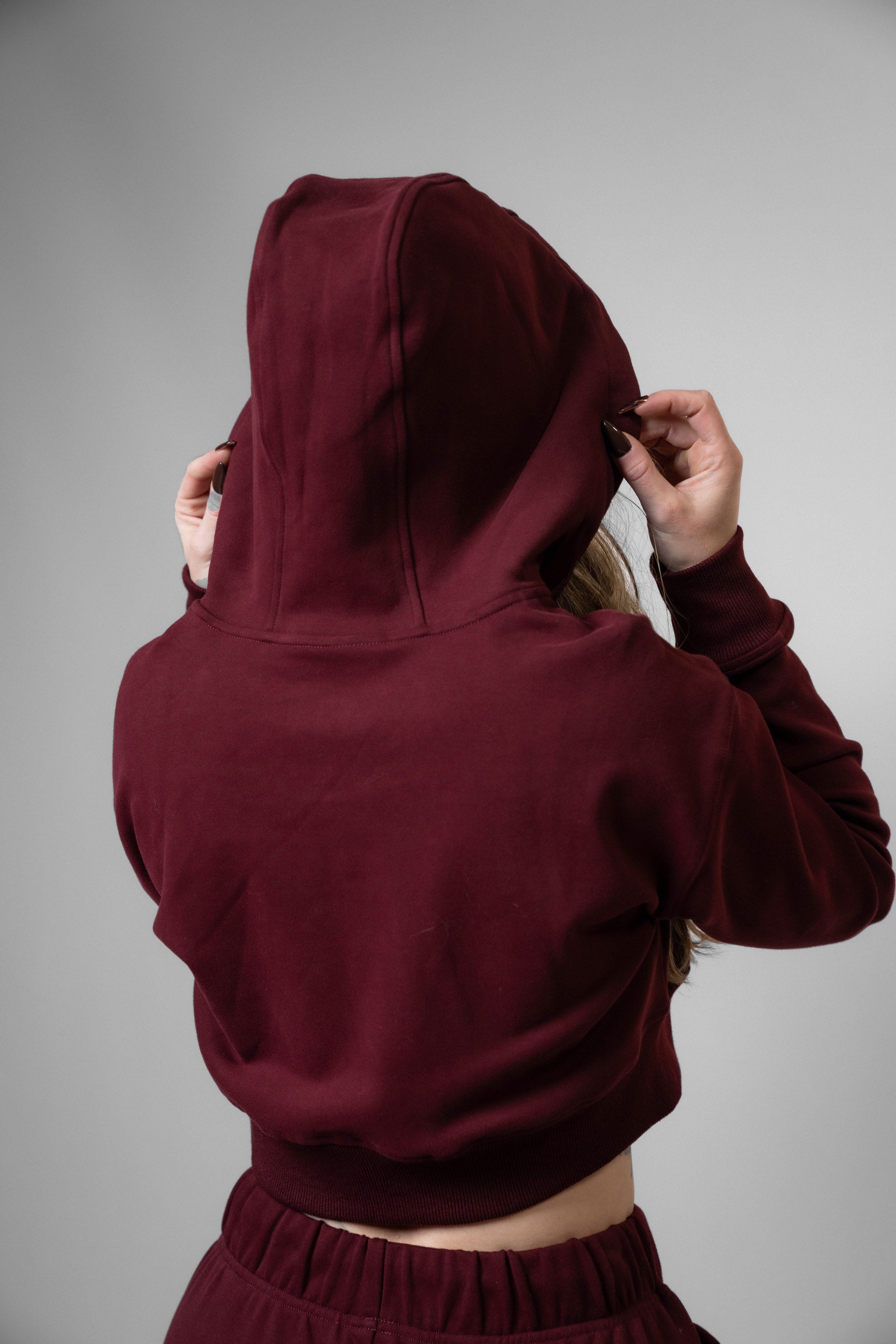 Premium Women's Loungewear Crop Zip Hoodie - Soft Fleece Pullover for Yoga, Home & Casual Wear - Cozy Winter Fashion Essentials