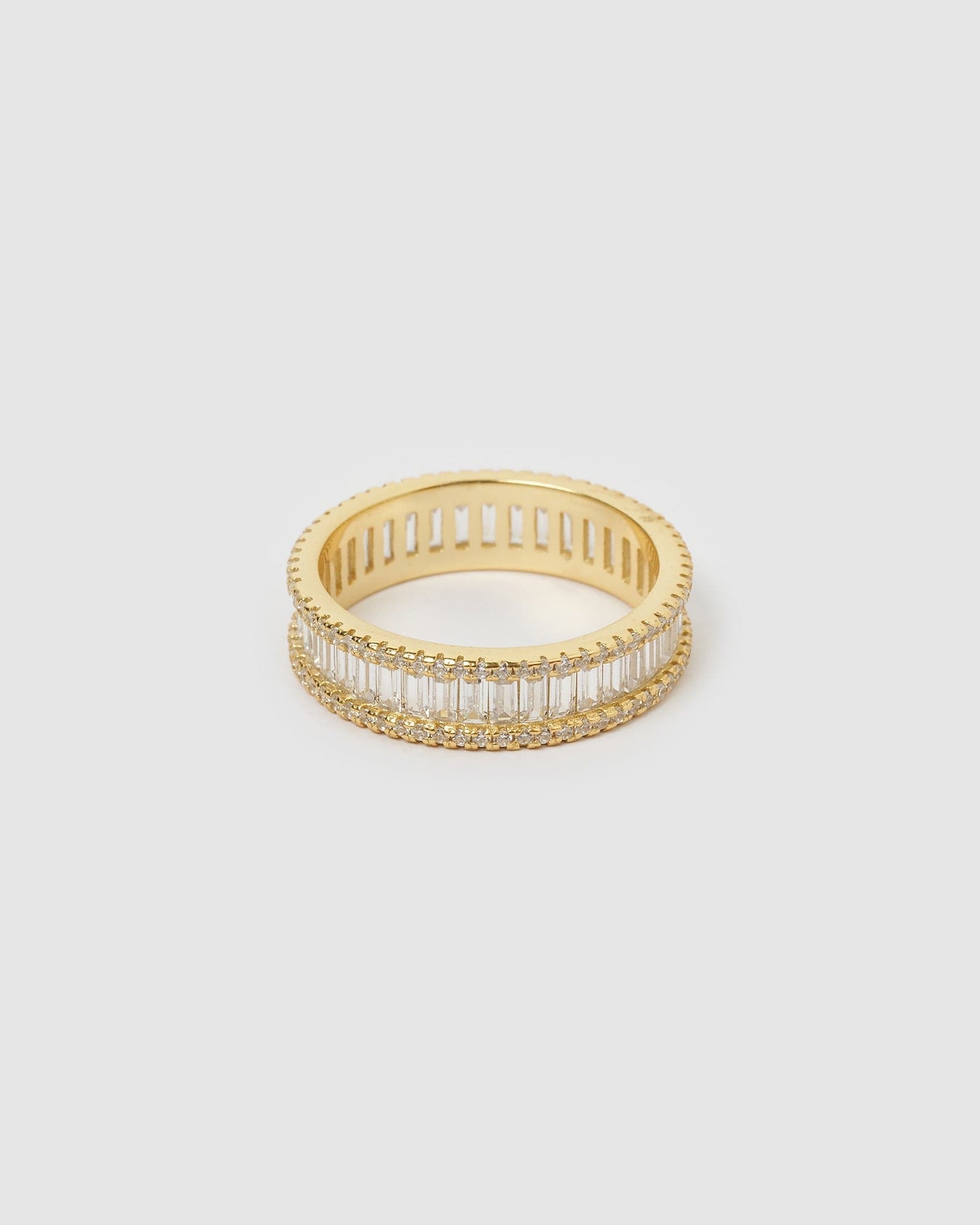 Izoa Hallie Ring - 14K Gold Plated Women's Stackable Ring for Everyday Wear, Gift Giving & Special Occasions