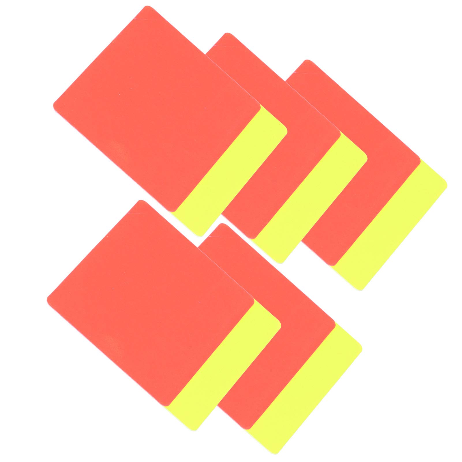 Football Referee Red & Yellow Card Set - 5PCS for Soccer Matches & Games