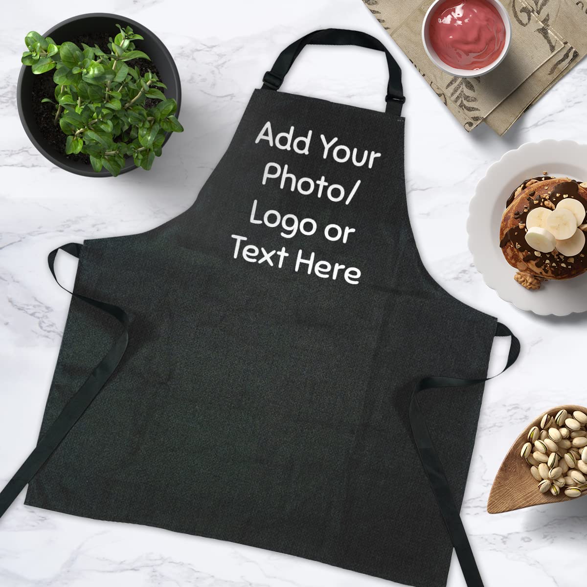 Custom Personalized Apron for Men & Women - Chef, BBQ, Grill, Kitchen with Text, Logo & Photo - Perfect Cooking Gift for Birthday, Christmas - Ideal for Home Cooking, Baking, Grilling & Professional Use