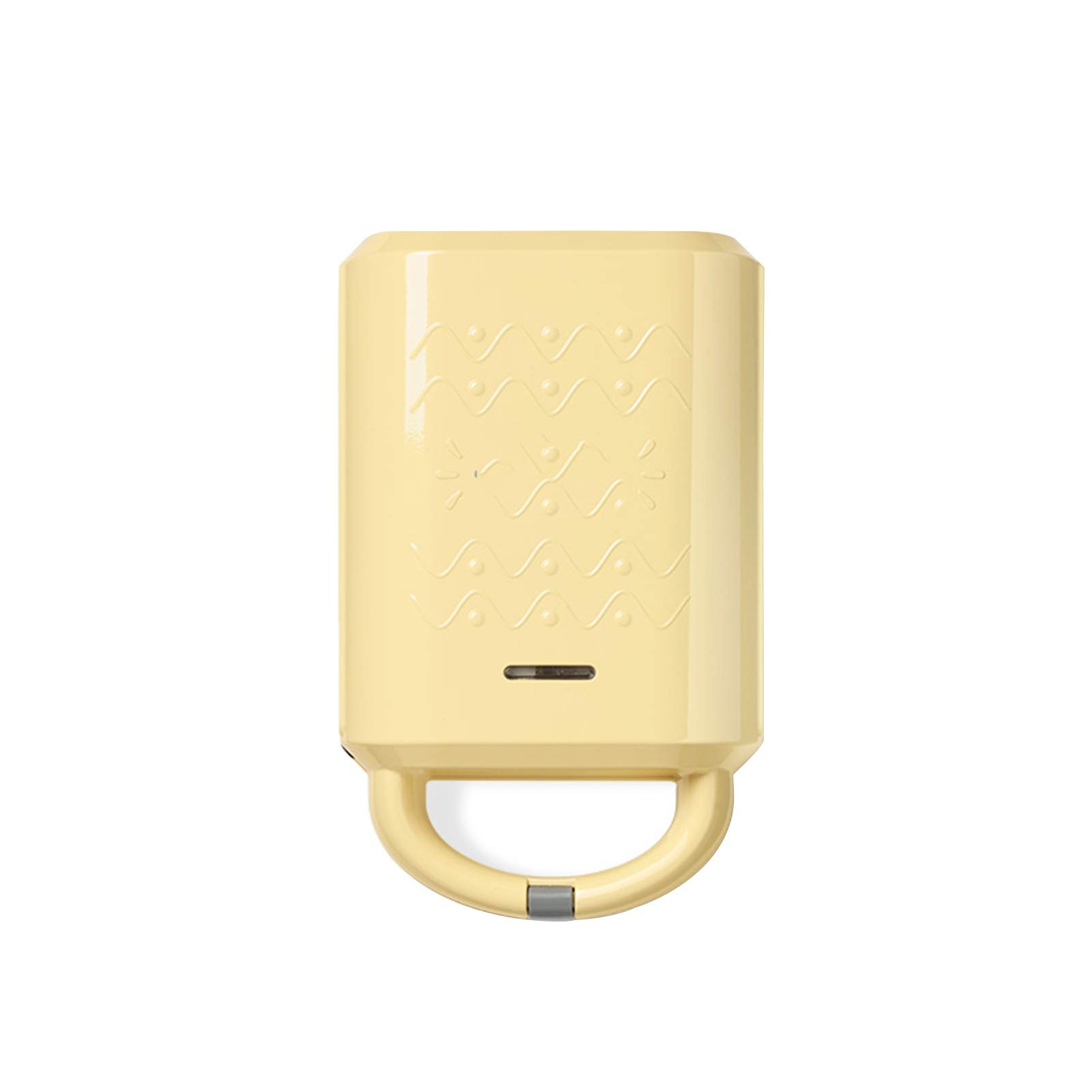 YUMEIGE 600W Electric Sandwich Maker & Waffle Iron with Detachable Plates, Dual Independent Switches - Perfect for Breakfast, Snacks, and Light Meals (Yellow) - Ideal for Home, Office, and Dorm Use