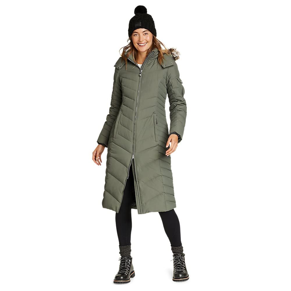 Eddie Bauer Women's Sun Valley Down Duffle Coat - Warm Winter Jacket with Hood, Water-Resistant, Lightweight Puffer Coat for Cold Weather - Perfect for Skiing, Snowboarding & Outdoor Adventures