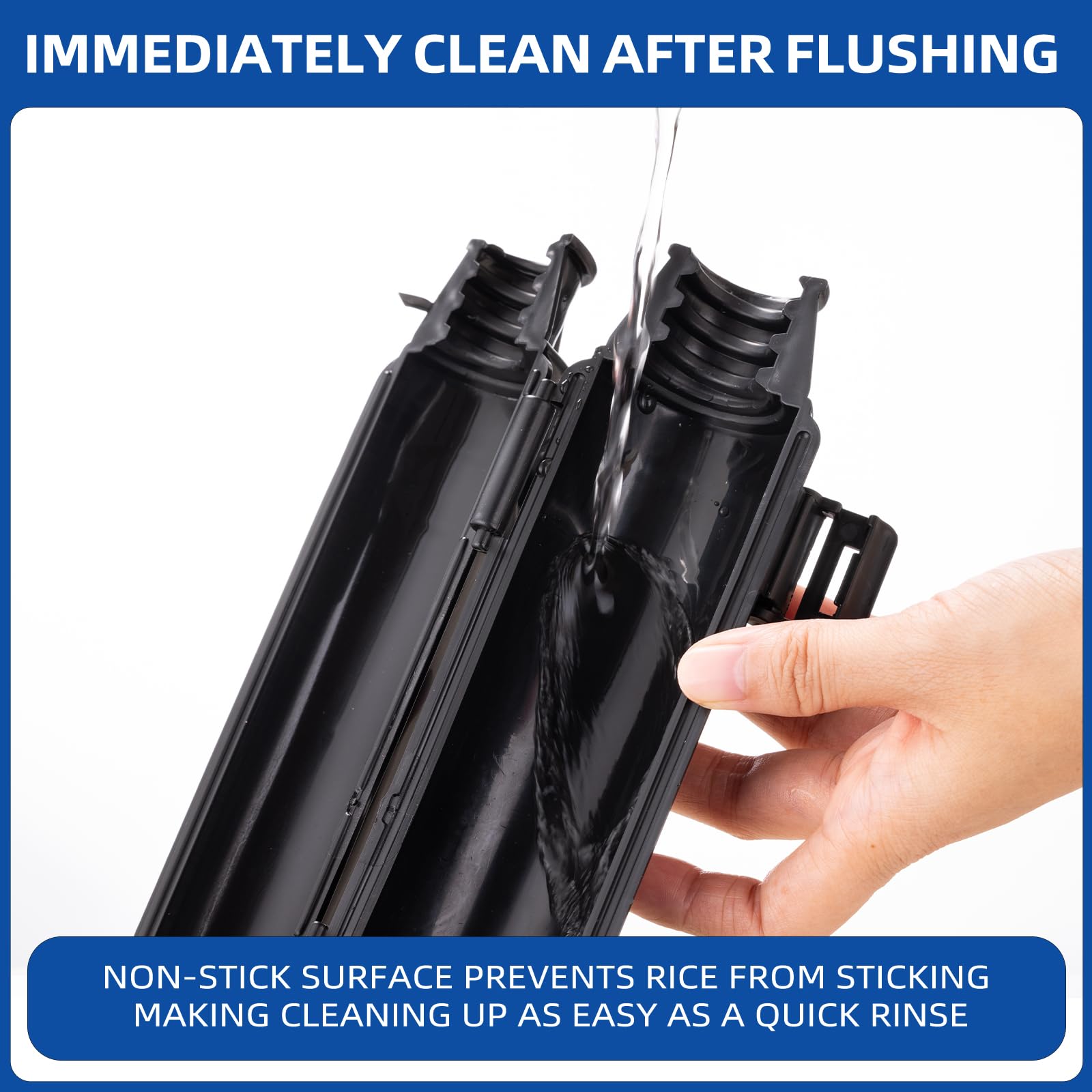 **Premium Sushi Maker Kit - BPA-Free Food Grade Plastic Sushi Roller Bazooka for Beginners & Kids - Easy Homemade Sushi Making at Home (Black) - Perfect for Family Cooking, Parties & Healthy Meal Prep**