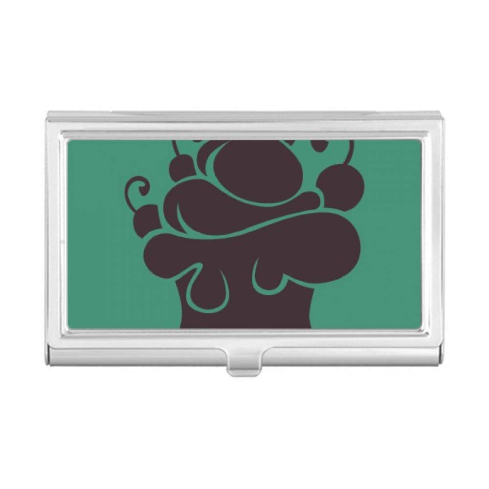 Black Fruit Ice Cream Business Card Holder - Slim Wallet Case for Credit Cards & IDs - Perfect for Office, Meetings, and Networking Events