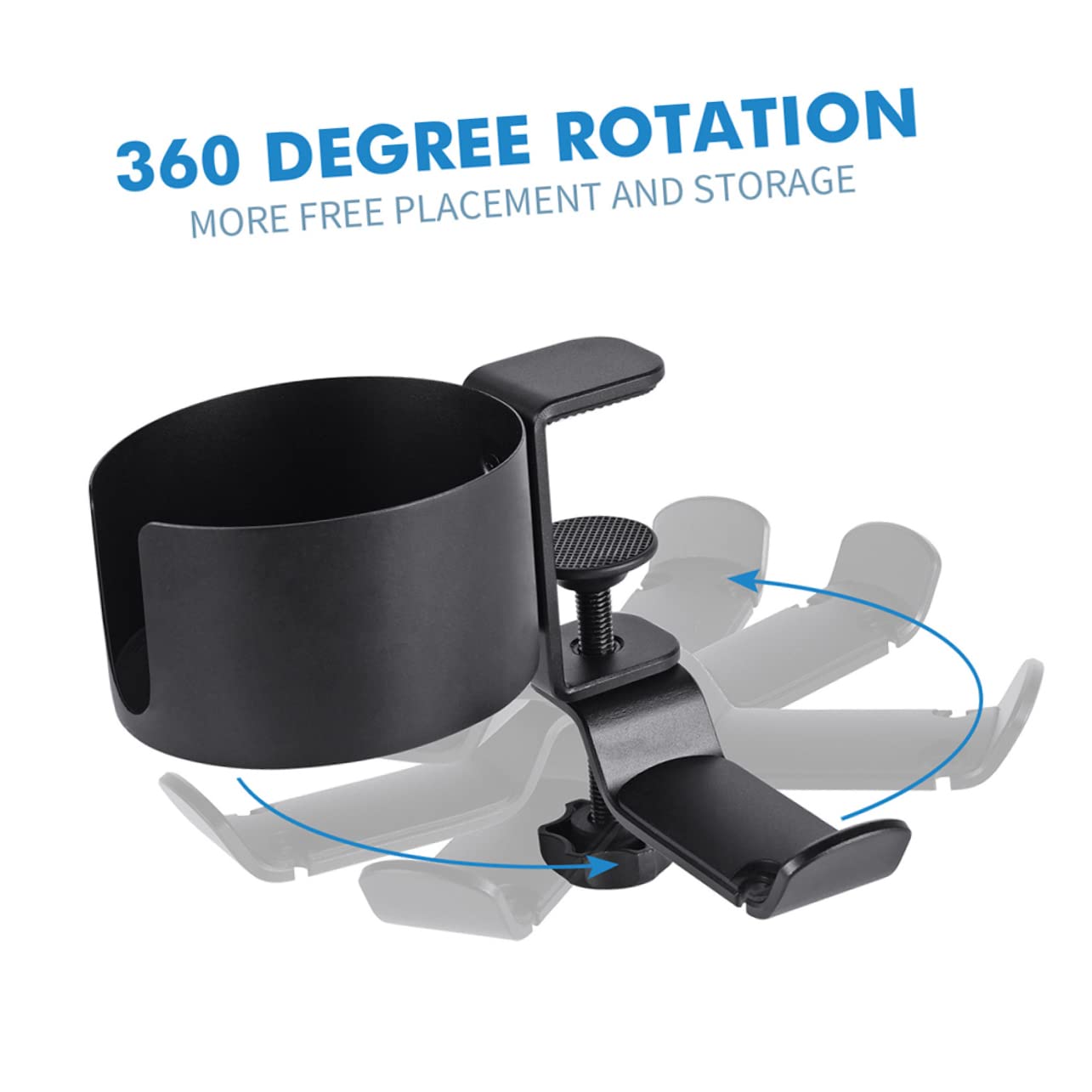 PRETYZOOM 4-Pack Headset Holder - Universal Headphone Stand, Desk Mount Earphone Hanger for Office, Gaming & Home Use - Perfect for Organizing Headsets on Workstations, Computer Desks and Entertainment Centers