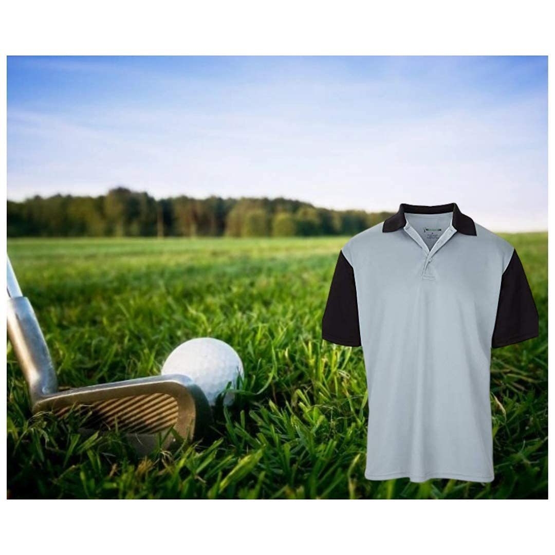 Premium Men's Slim Fit Golf Polo Shirts - Moisture-Wicking Polyester Spandex Blend, Short Sleeve Performance Shirt with UV Protection - Ideal for Golf, Tennis & Casual Wear