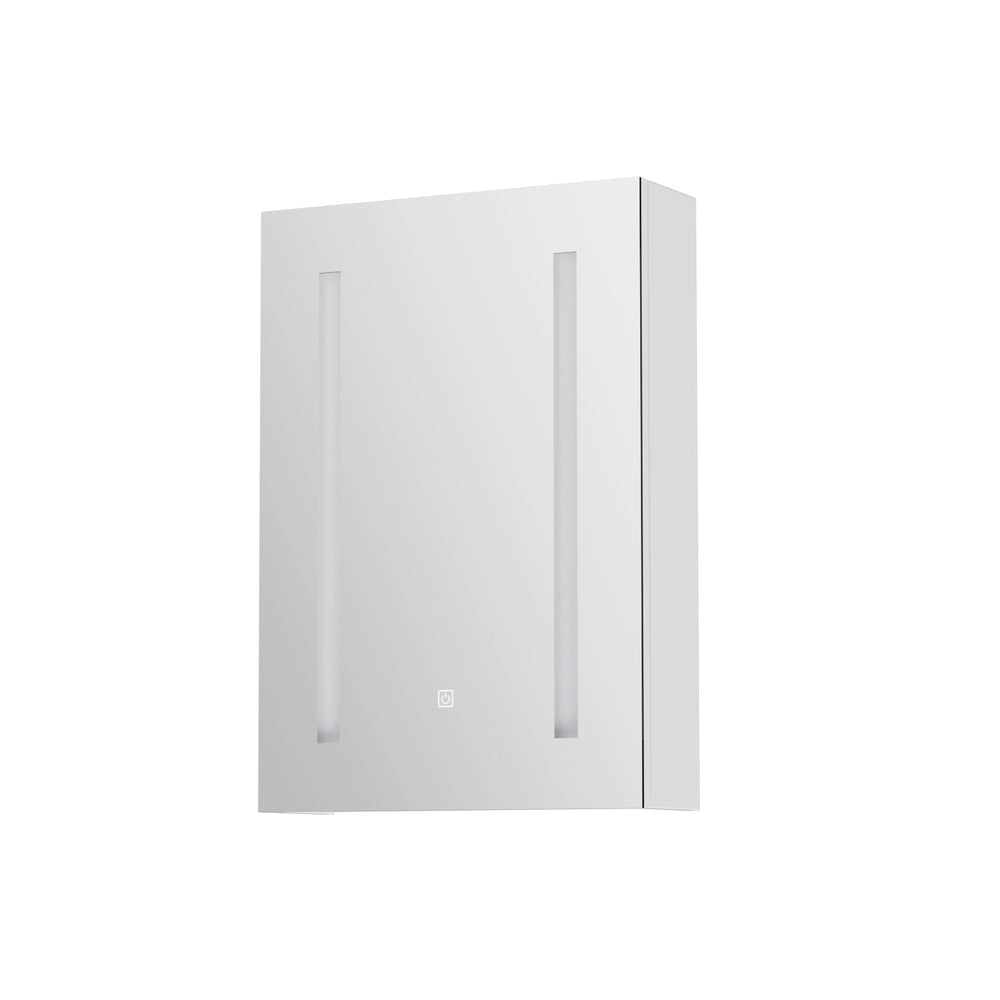 LED Bathroom Mirror Wall Cabinet with Storage Shelves - Modern Medicine & Makeup Organizer for Vanity, Shaving, and Daily Essentials