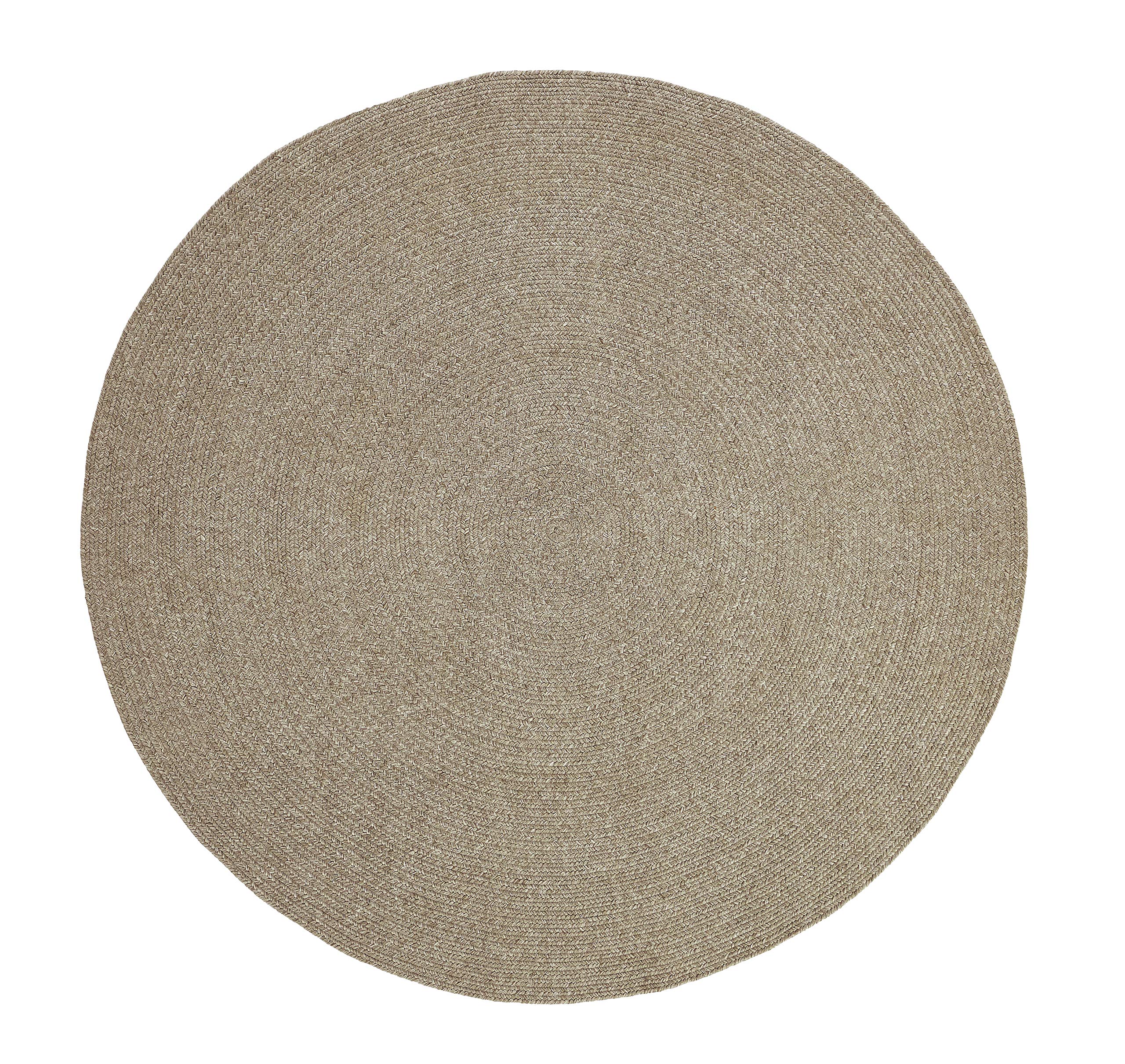 Bluenilemills Tintoretto Braided Area Rug - Soft, Durable & Reversible Indoor/Outdoor Vintage Round Rug in Slate Blue - Perfect for Living Room, Bedroom, Patio or Deck (4' Round)