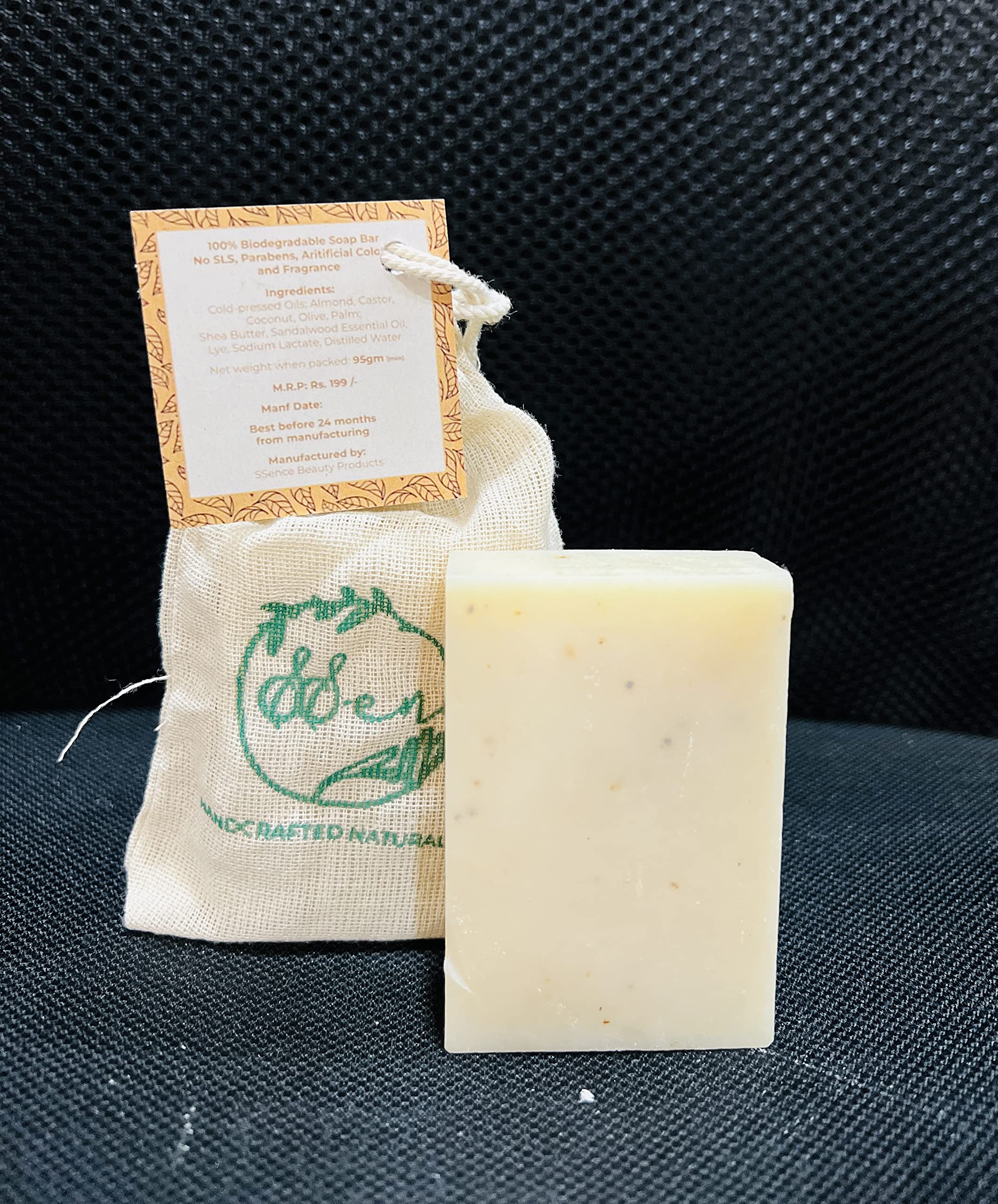 SSence Almond Soap - Natural Handmade Soap for Dry & Sensitive Skin - Perfect for Daily Face & Body Cleansing, Spa & Gift Giving