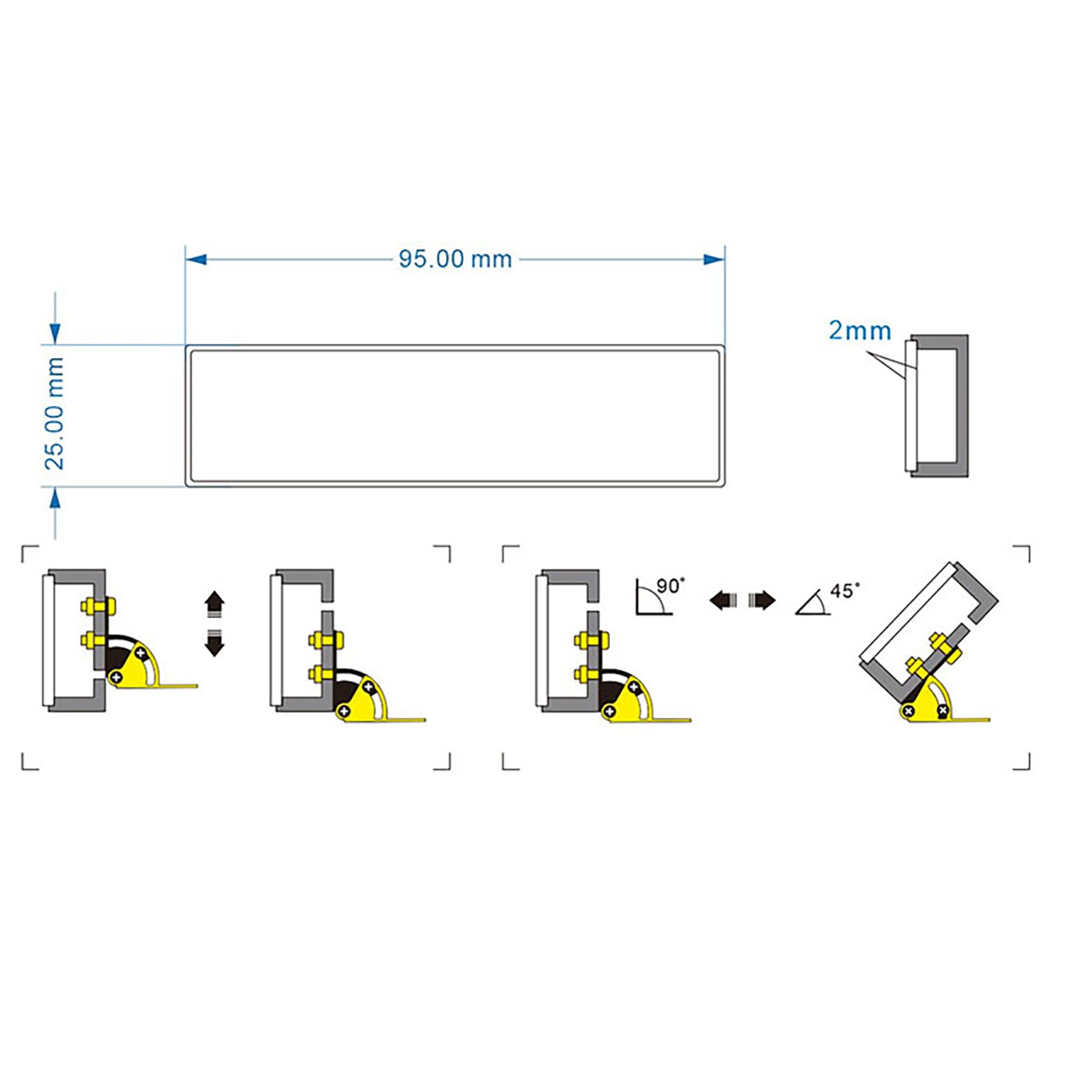 1/14 Tamiya RC Tractor Truck LED Roof Light Box - DIY Hydraulic Dumper Tipper Model for Radio Control Lorry - Perfect for RC Car Enthusiasts & Nighttime Construction Site Scenes
