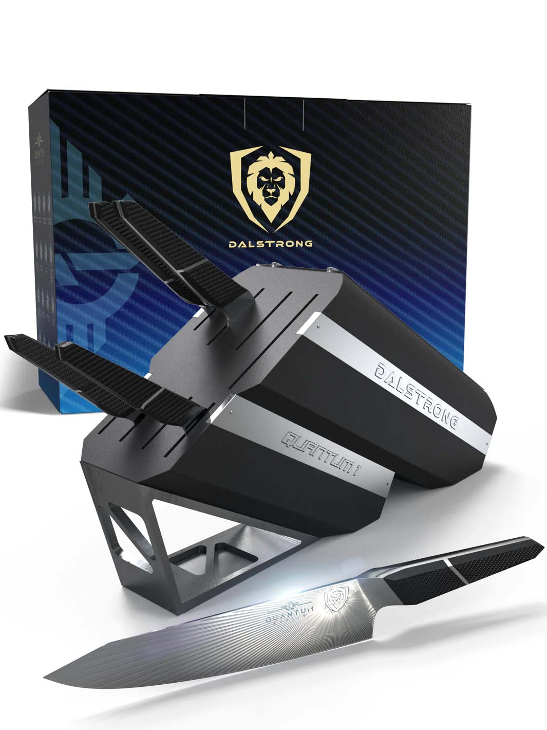 Dalstrong Quantum 1 Series 5-Piece Knife Block Set - High-Quality Kitchen Knives for Professional Chefs & Home Cooking | Perfect for Meat Cutting, Vegetable Chopping & Food Preparation