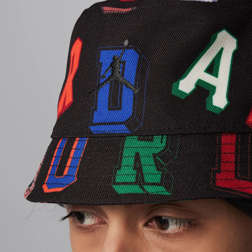 Jordan Kids' Signature Bucket Hat for Boys & Girls - Adjustable Sun Hat for Outdoor Sports, Beach, Hiking - Black Cotton Baseball Cap