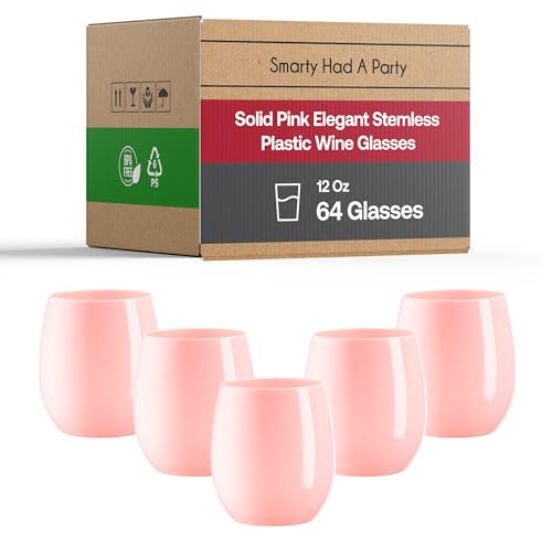 Pink Wine Glasses 12 oz