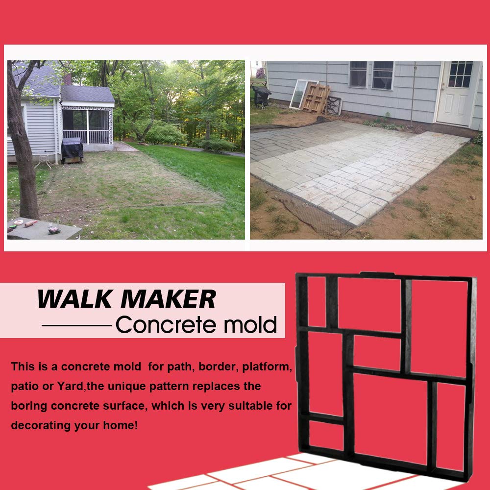 20x20x1.8 Inch Large Reusable Concrete Path Maker Mold - DIY Stepping Stone Paver for Lawn, Patio, Yard & Garden Walkway (8-Grid Design) - Perfect for Creating Beautiful Pathways & Landscape Designs
