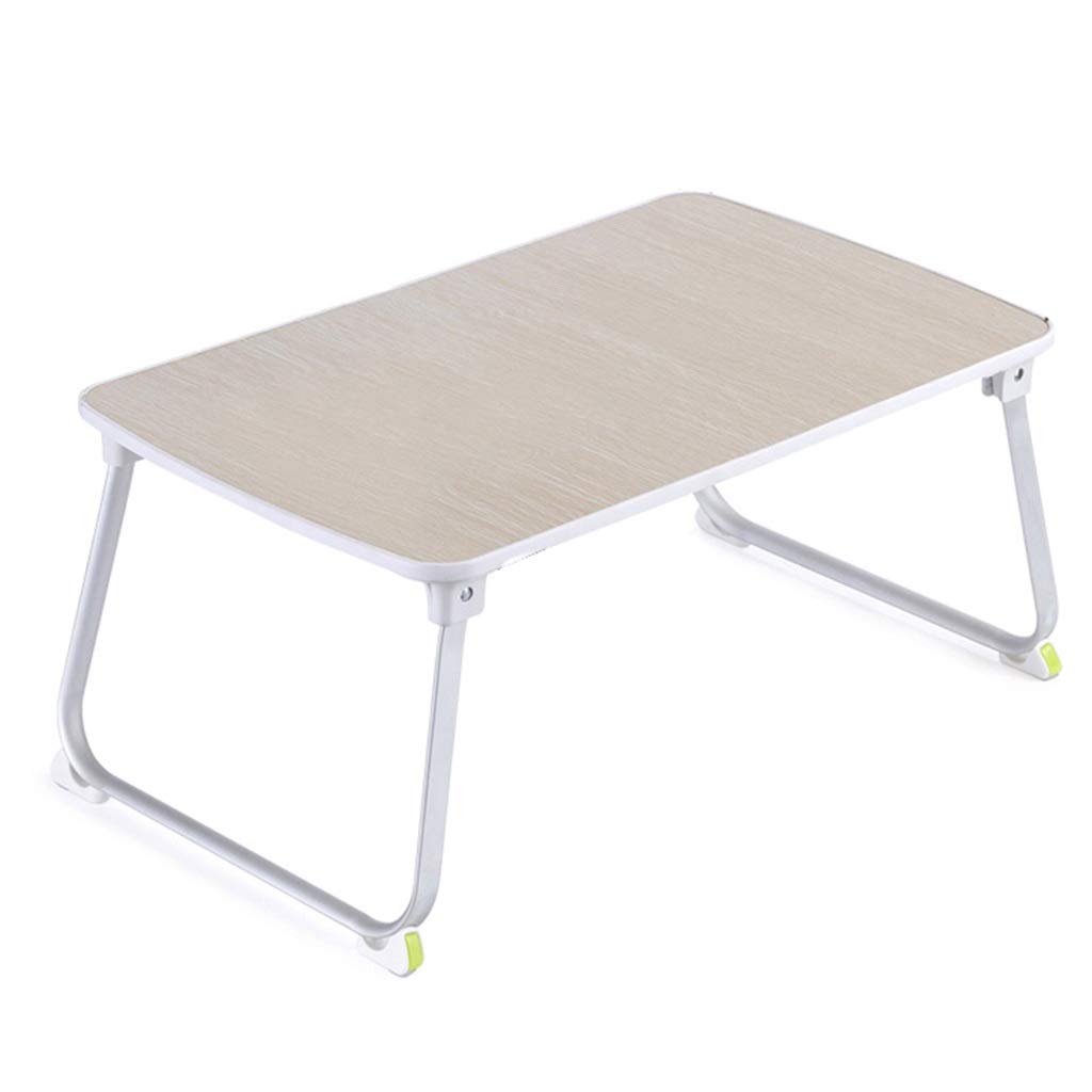 Portable Laptop Desk - Foldable Adjustable Bedside Table with Cup Holder, Breakfast Tray, Notebook Stand for Sofa, Floor, Reading - Beige (52.3x24.3cm) - Perfect for Home Office, Bed, Dorm & Small Spaces