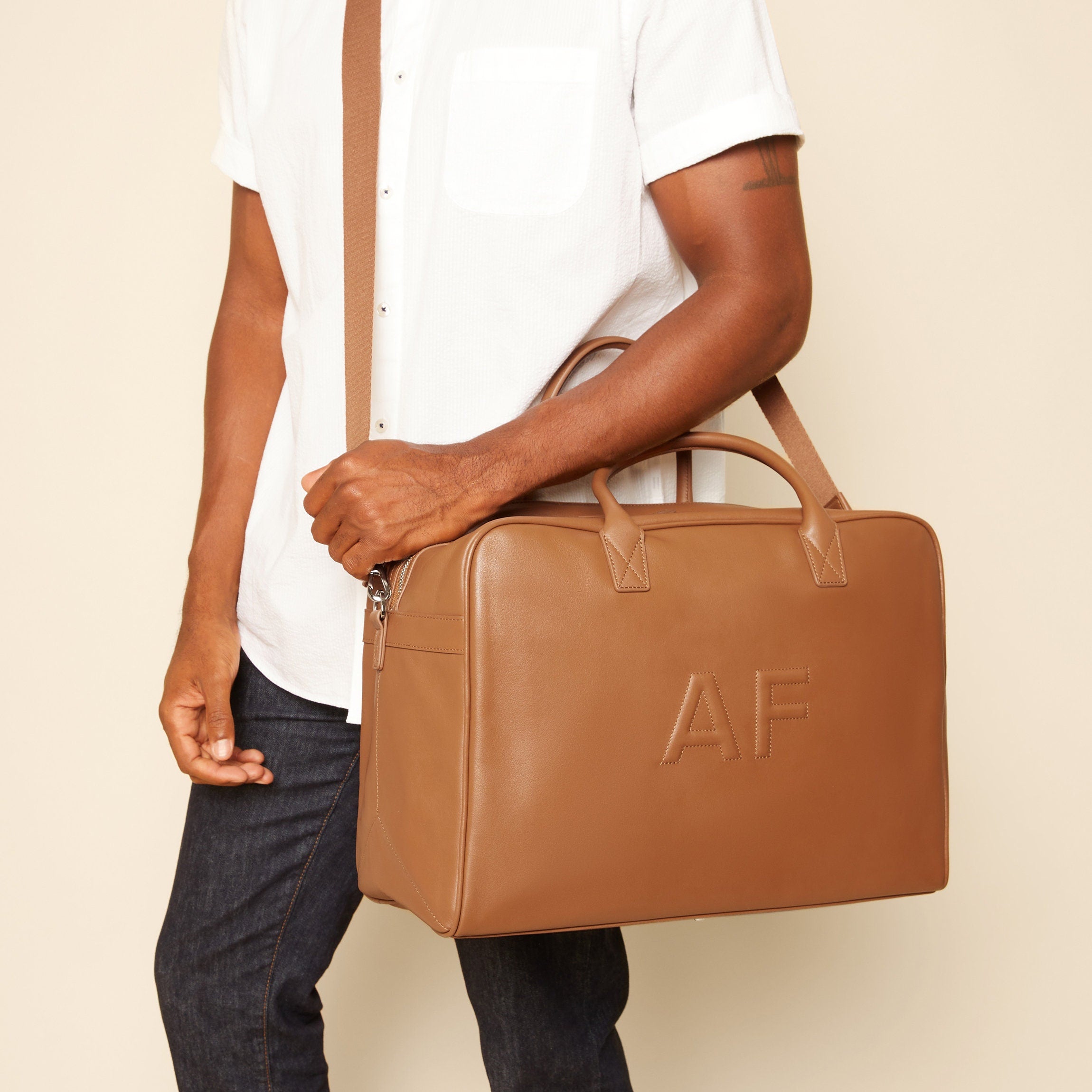 Harwood Weekender Bag in Cognac Leather - Stylish Durable Travel Duffel for Men & Women | Perfect for Weekend Getaways, Gym, Work & Overnight Trips