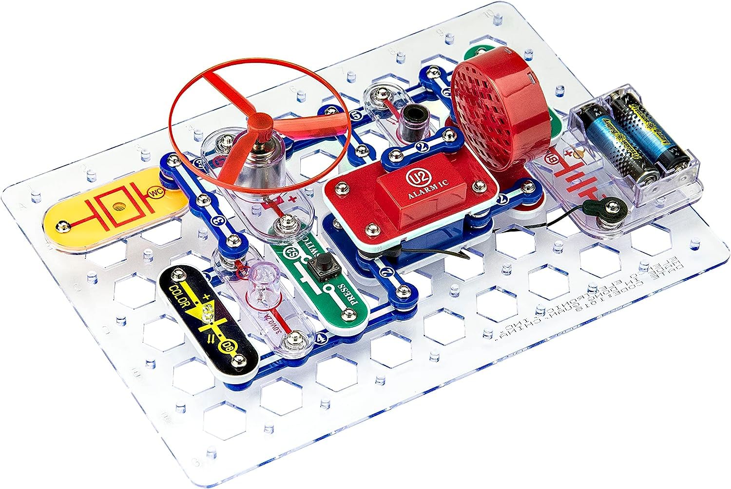 Snap Circuits Jr. SC-100 Electronics Exploration Kit | 100+ STEM Projects for Kids Ages 8+ | Includes Color Manual & 28 Parts | Educational Science Toy for Home & Classroom Learning