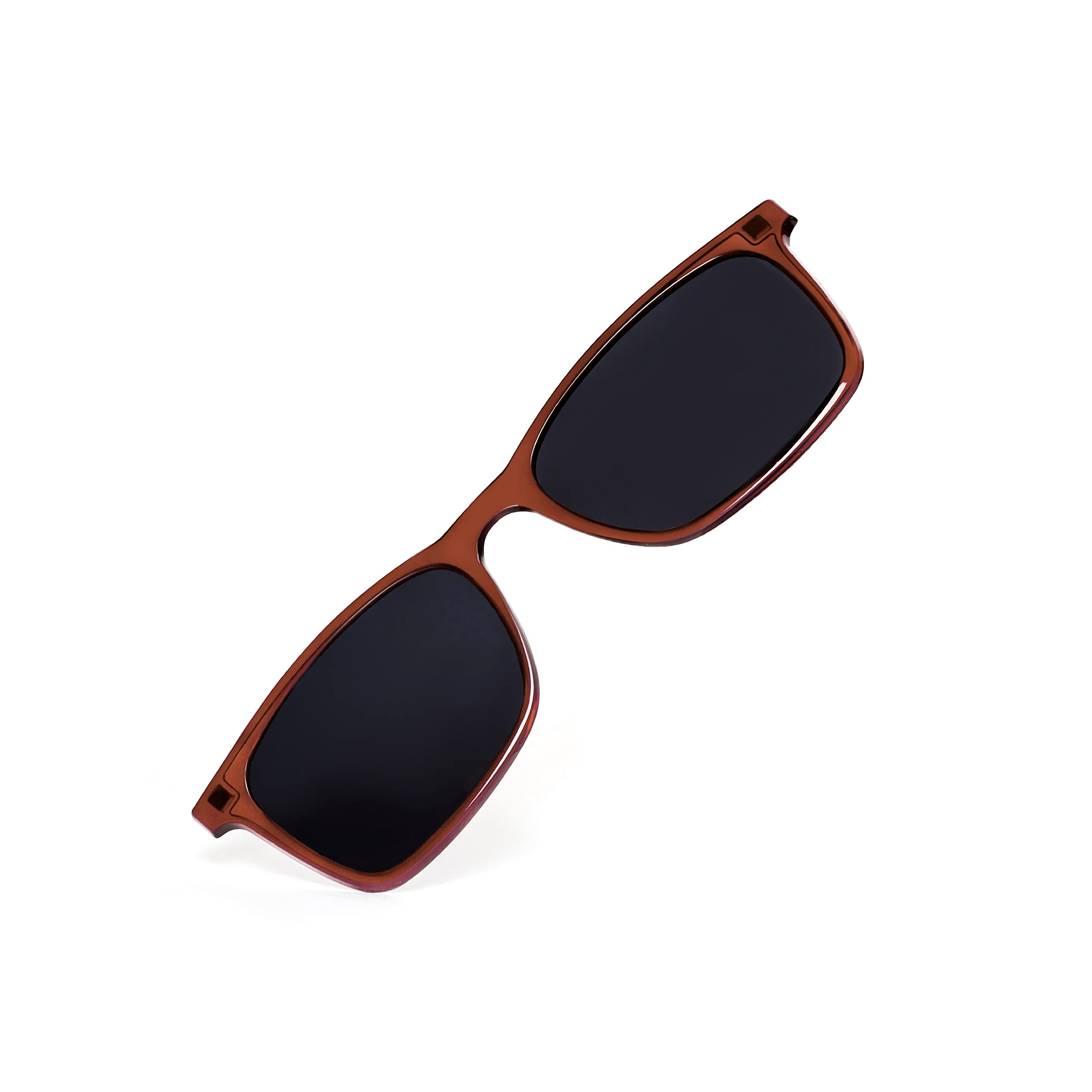 Premium Blue Light Blocking Glasses for Women & Men - Anti Glare Square Computer Glasses with Magnetic Clip-On Sunglasses for Driving, Gaming & Office Work