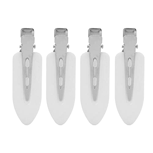 4 Pcs Women's Metal Snap Hair Clips - Leaf Design Barrettes for Women, Girls & Ladies | Fashion Hair Accessories Set, Perfect Gift for Her | Great for Parties, Weddings & Everyday Styling (White)