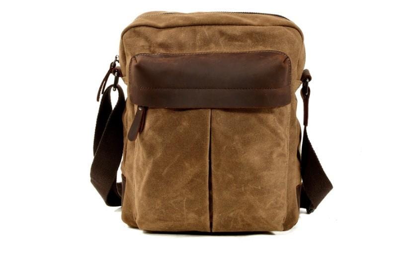 Unisex Canvas Crossbody Messenger Bag - Durable Leather Handbag for Men & Women - Perfect for Travel, Work & Everyday Use
