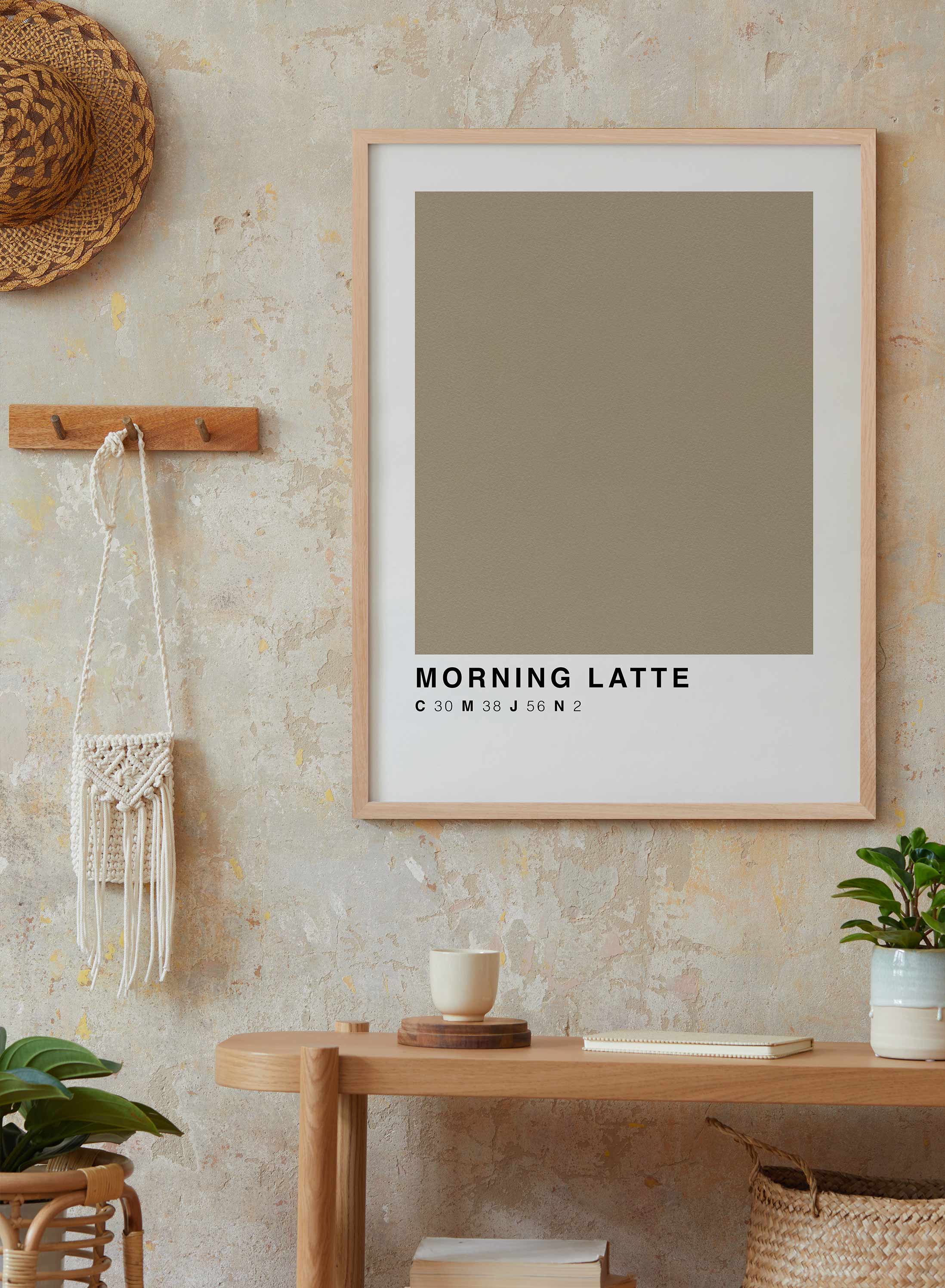 Morning Latte Art Print - Aesthetic Coffee Poster for Home & Office Decor - Perfect for Kitchen, Cafe, or Bedroom Wall Art