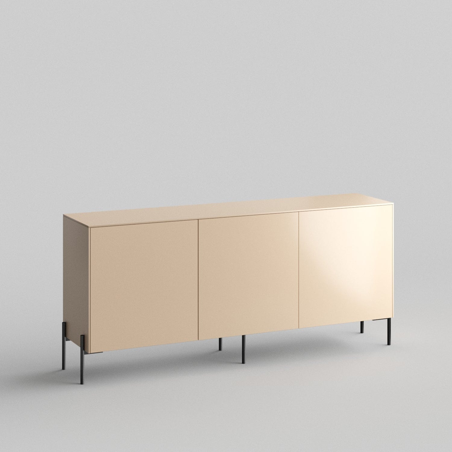 Besta 3-Door Slab Full Kit - Modern Storage Cabinet for Living Room, Bedroom & Office Organization