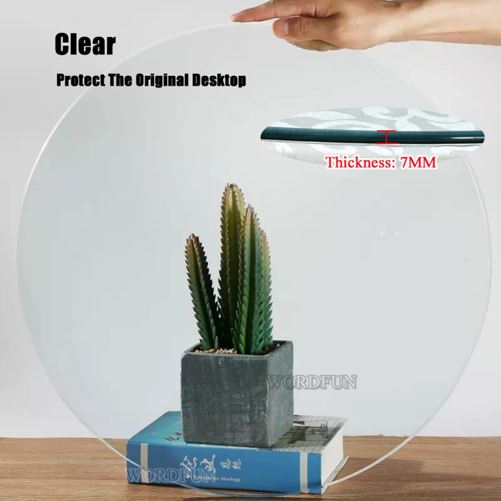 Premium Round Tempered Glass Table Top - 15