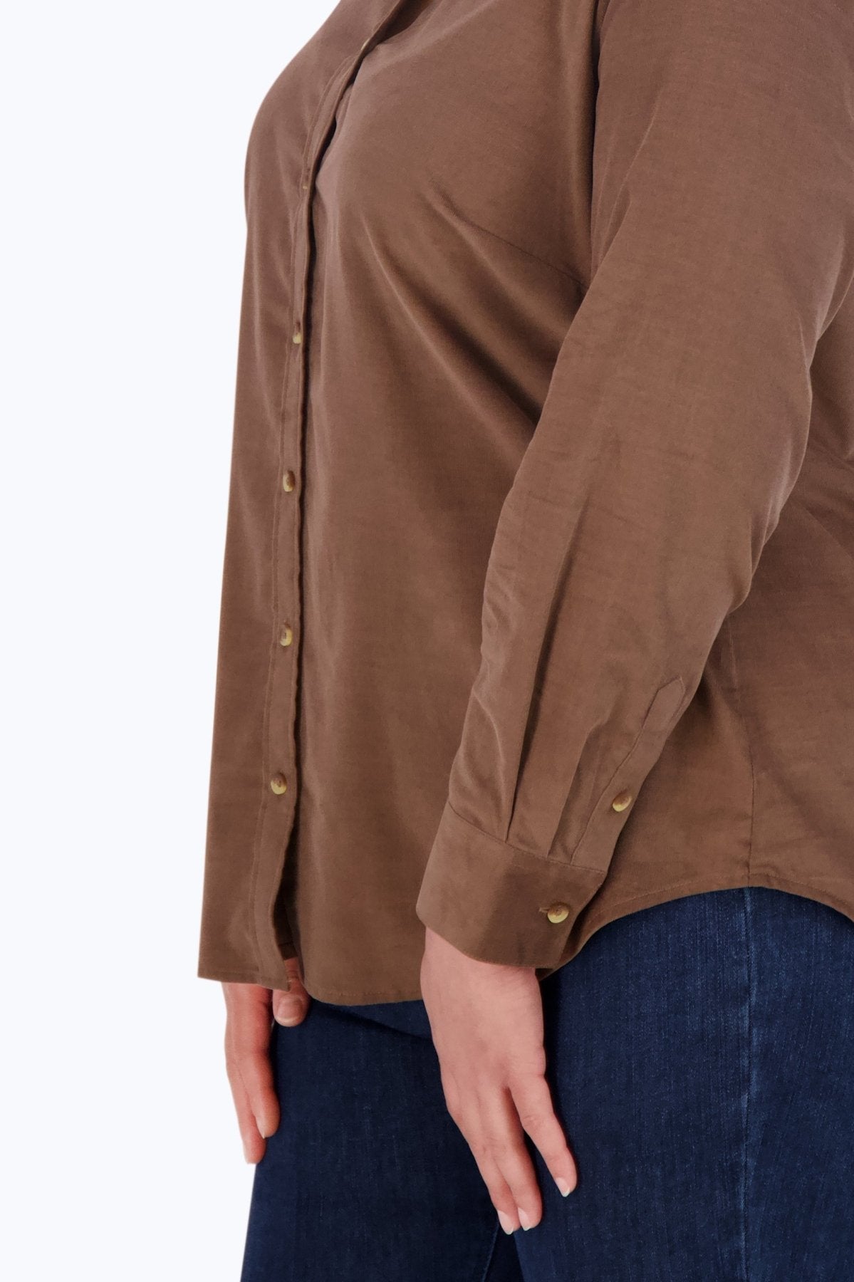 Haven Plus Pinwale Corduroy Long Sleeve Shirt for Men - Soft Comfortable Button Down Casual Shirt - Perfect for Office, Date Night & Fall Outfits