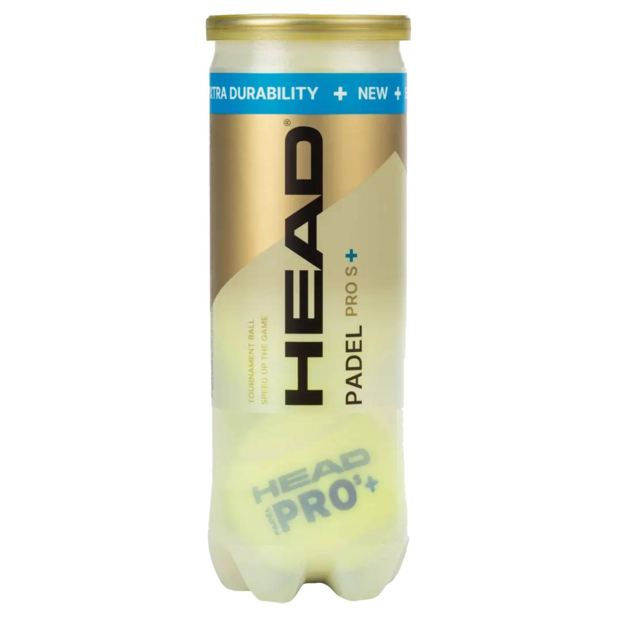 Head Padel Pro S+ Tennis Balls (3 Ball Can) - Premium Padel Balls for Training, Matches & Outdoor Sports