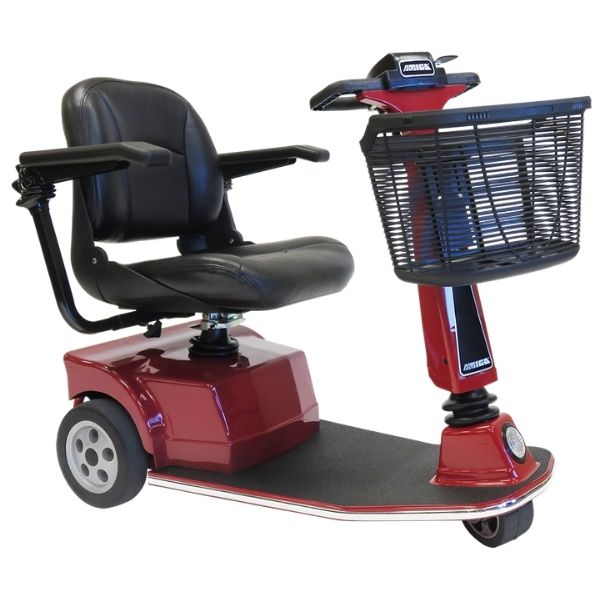 Amigo RT Express 3 Wheel Mobility Scooter - Lightweight Electric Scooter for Adults & Seniors - Indoor & Outdoor Use for Shopping, Travel, and Park Visits