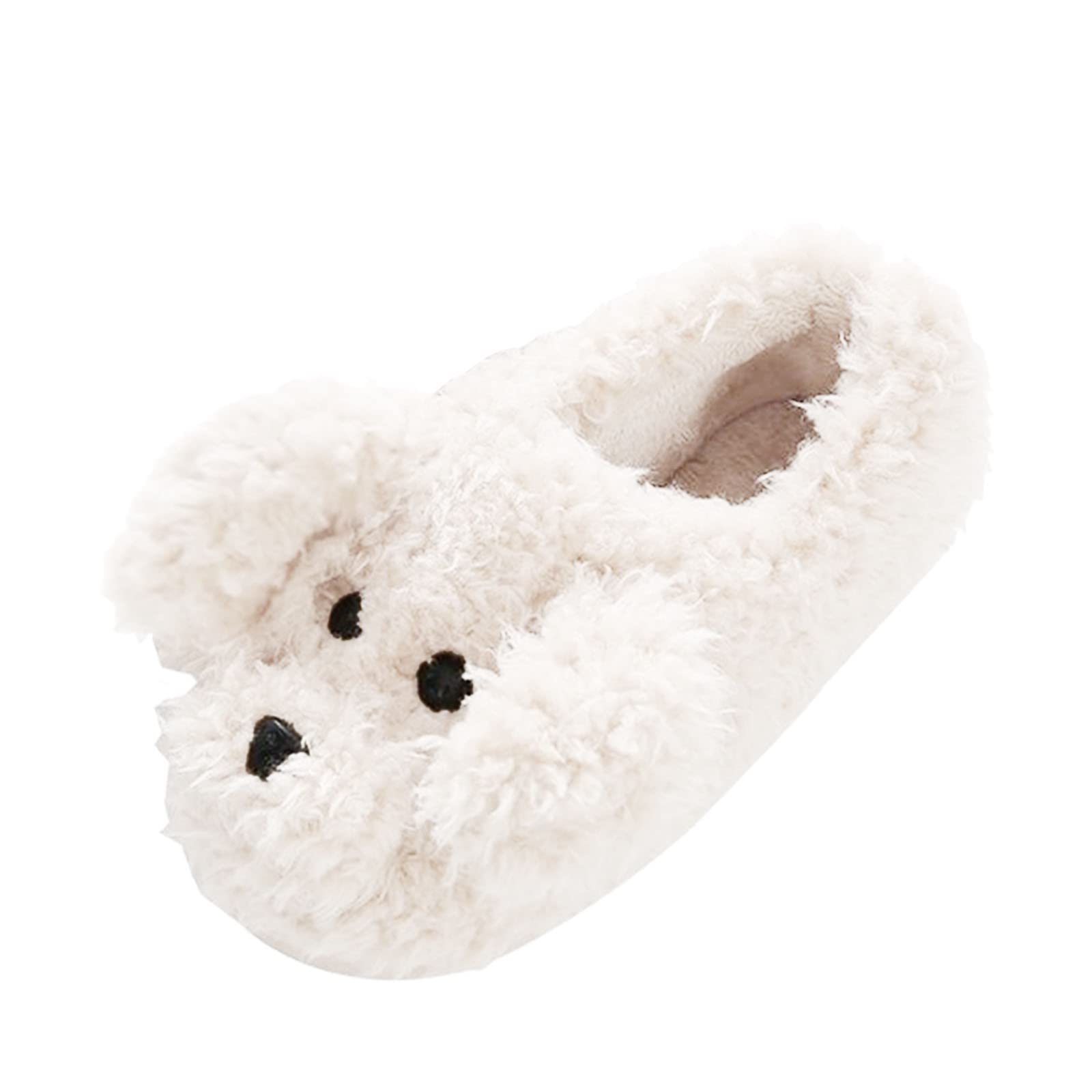 IQYU Women's Winter Slippers - Soft Memory Foam Indoor House Shoes with Fluffy Faux Fur Lining, Cozy Cartoon Design for Home, Office & Travel - Warm Non-Slip Comfortable Slippers for Cold Weather