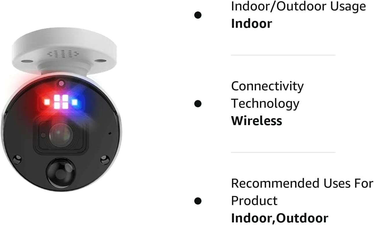 Swann 4K Enforcer™ IP Bullet Security Camera 2 Pack NHD-900BE with Adjustable Red & Blue LED Lights, Built-in Spotlights & Siren - Compatible with Select NVRs for Home & Business Surveillance