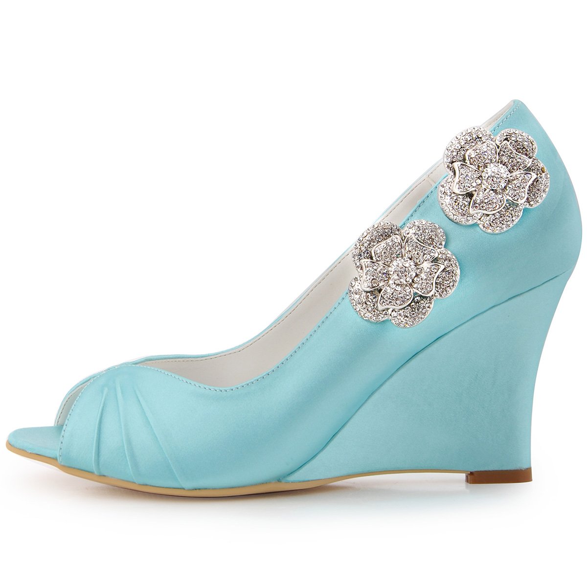 Elegantpark Pearl Rhinestone Shoe Clips for Wedding & Party Pumps - Fashion Shoe Accessories
