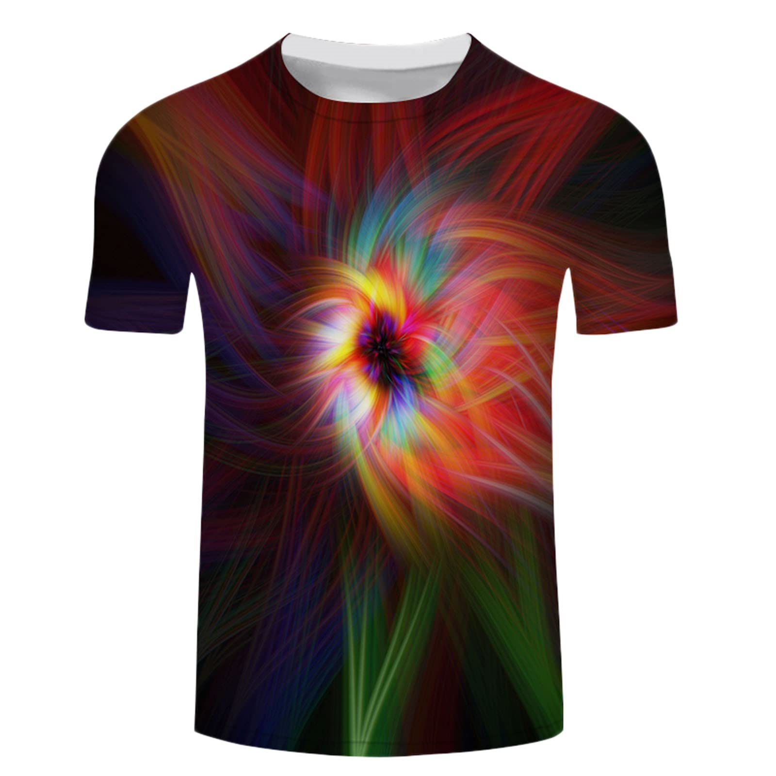 **Men's Casual Summer Cotton T-Shirts - Big & Tall Funny 3D Printed Graphic Tees - Comfortable Muscle Fit Shirts for Outdoor, Gym & Everyday Wear**
