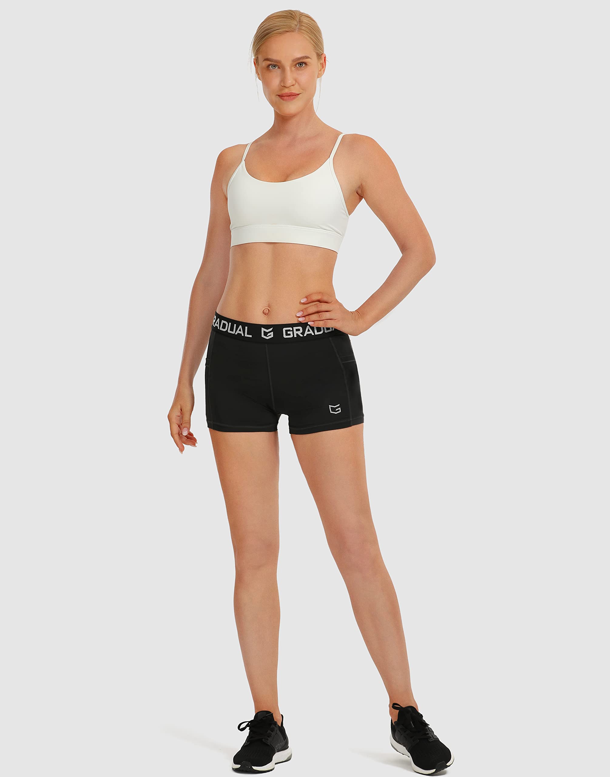 Best Women's Spandex Compression Volleyball Shorts - 3