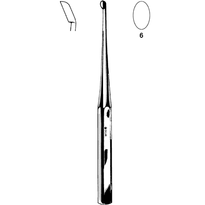 Bruns Bone Curette Surgical Instrument - Size 9, 40mm, Model 7338 - Ideal for Orthopedic Surgery, Dental Procedures & Medical Labs