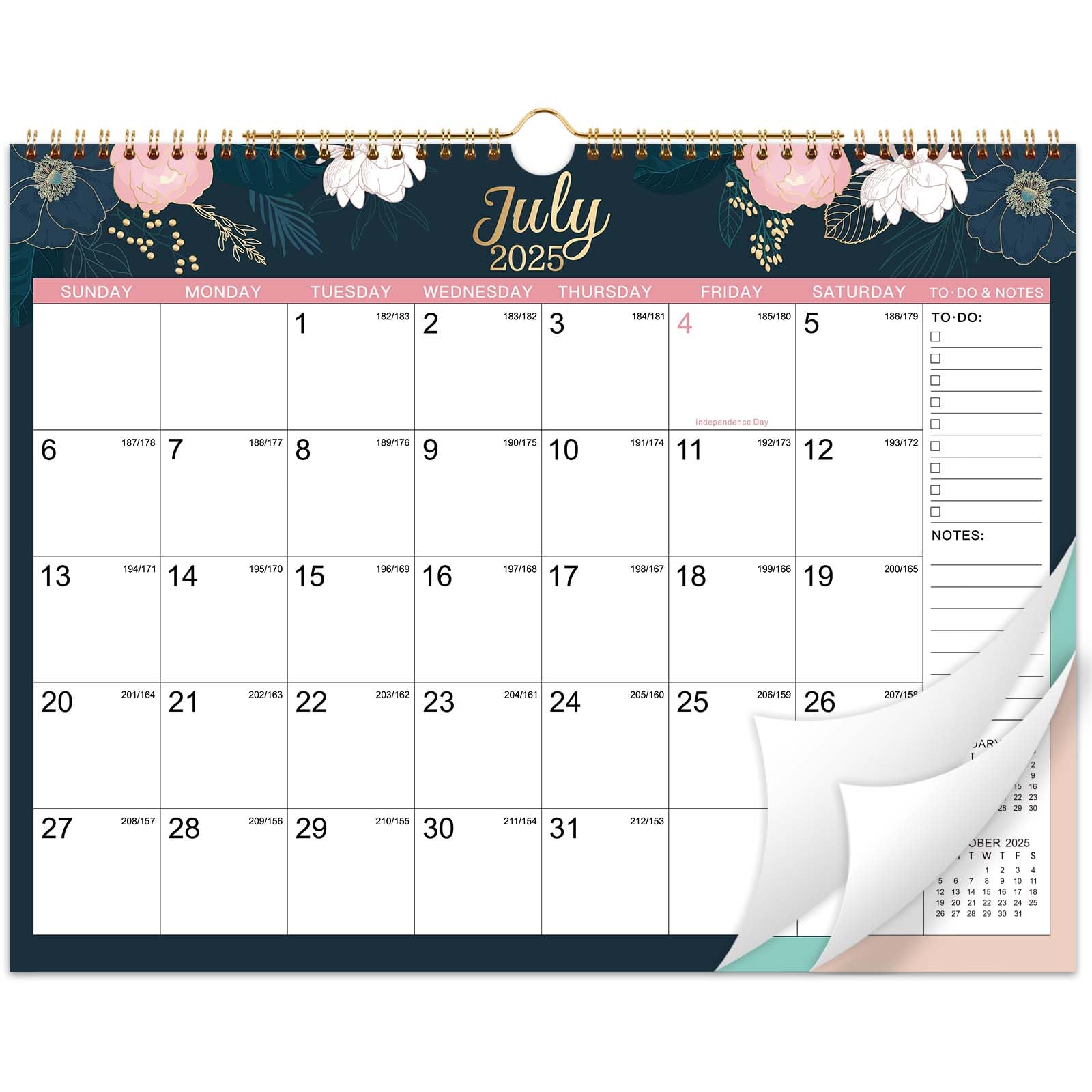 2025-2026 Wall Calendar with Large Blocks - 18-Month Planner from July 2025 to December 2026, 14.6