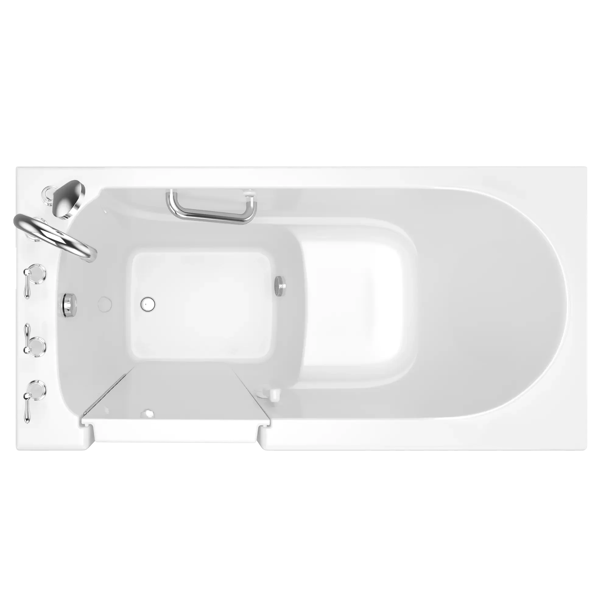 30x60 Inch Gelcoat Soaking Walk-In Bathtub with Left Hand Door & Drain - Perfect for Elderly & Accessible Bathing