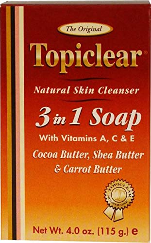 Topiclear Gold 3-in-1 Whitening Soap (Pack of 2) - Brightens Skin, Reduces Dark Spots & Evens Skin Tone | Perfect for Daily Face & Body Cleansing