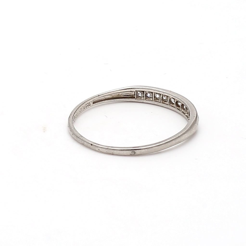 0.20 Carat Round Brilliant H I1 Diamond White Platinum Band Ring for Women - Elegant Wedding, Engagement, Anniversary Jewelry Gift