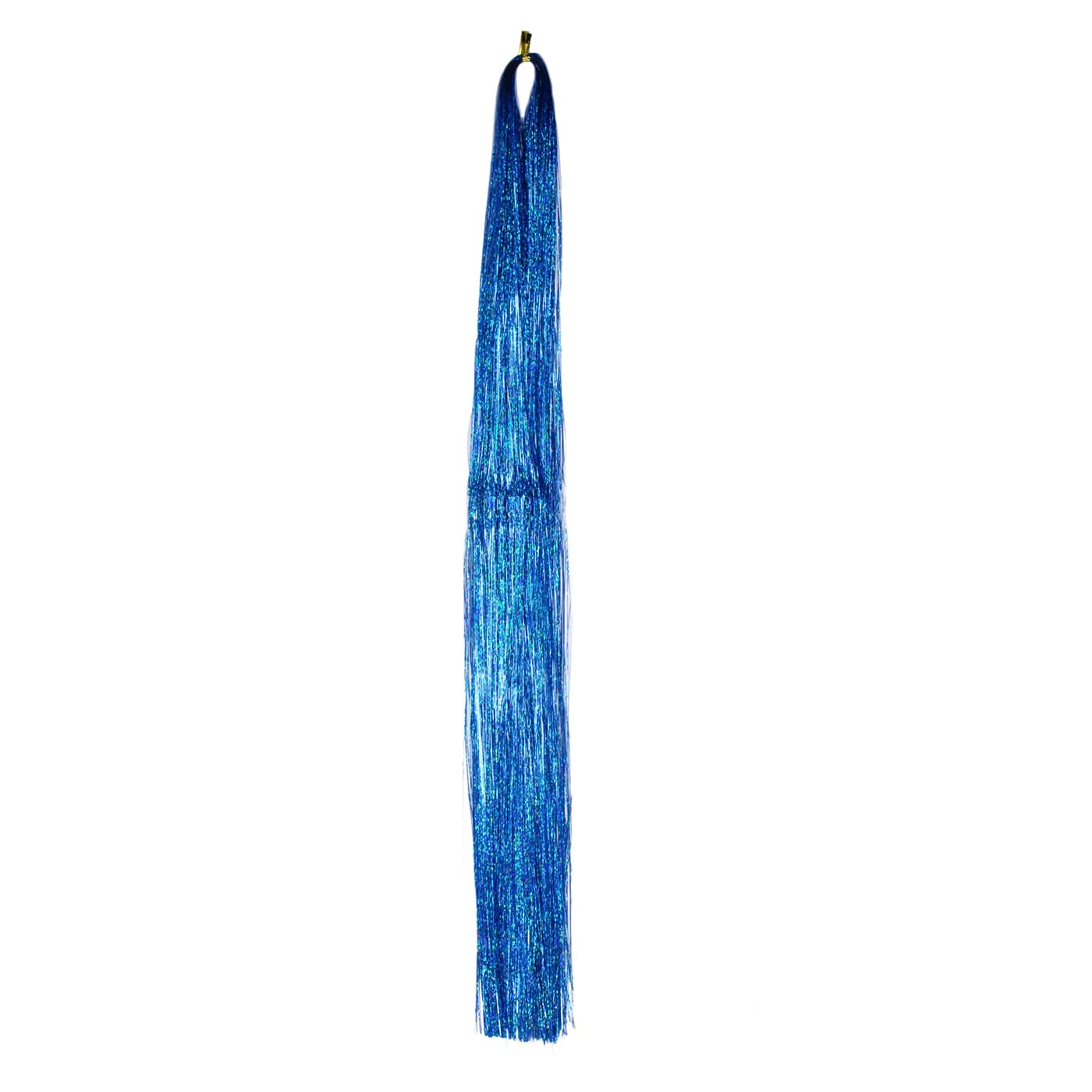 Kabello Glitter Tinsel Hair Extensions for Women & Girls - Sparkling Shiny Fairy Hair Accessories for Christmas & New Year (Blue) | Perfect for Parties, Cosplay & Festive Celebrations