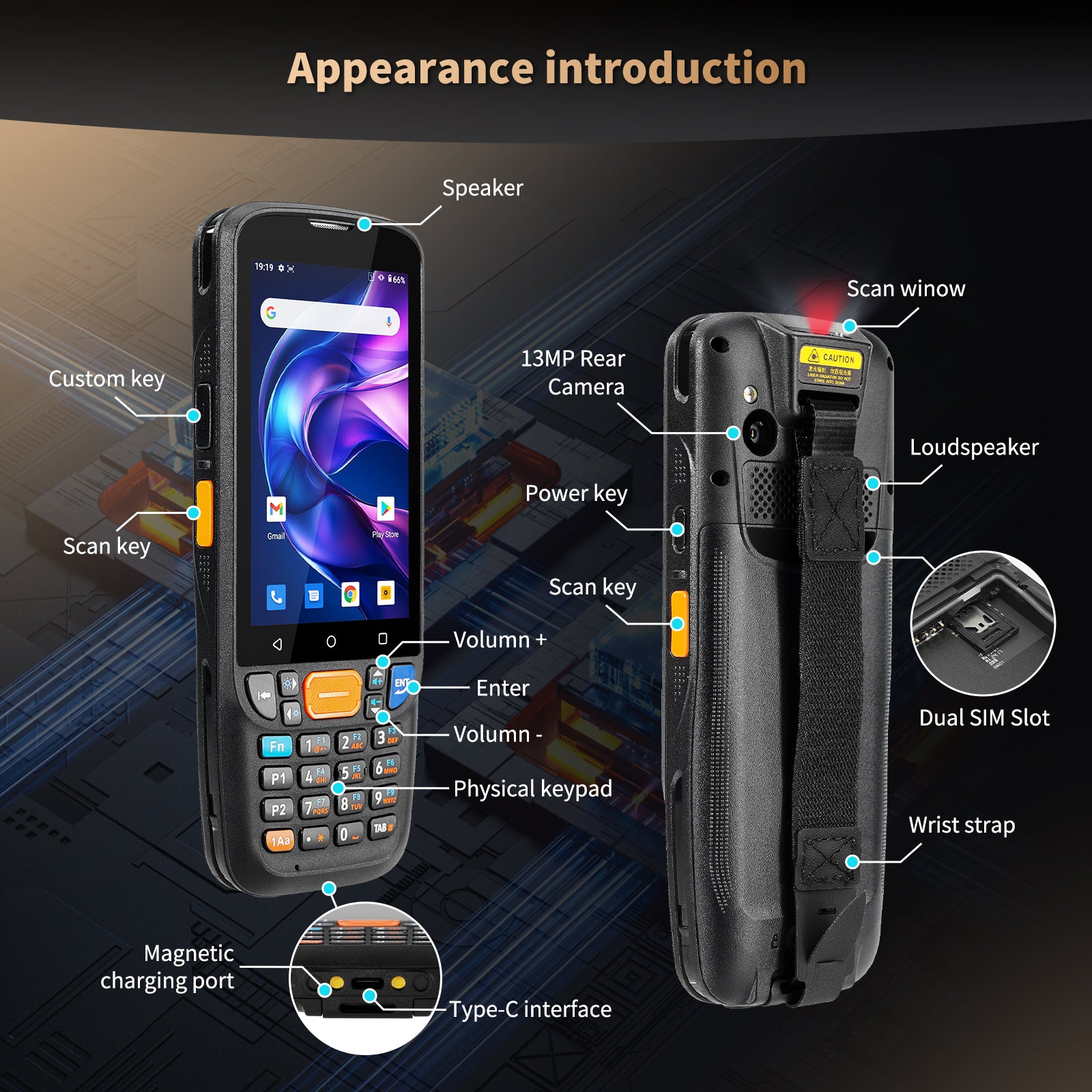 Q500 PDA Scanner - High Performance Barcode Scanner for Retail, Warehouse & Inventory Management | Fast & Accurate Scanning for Efficient Business Operations