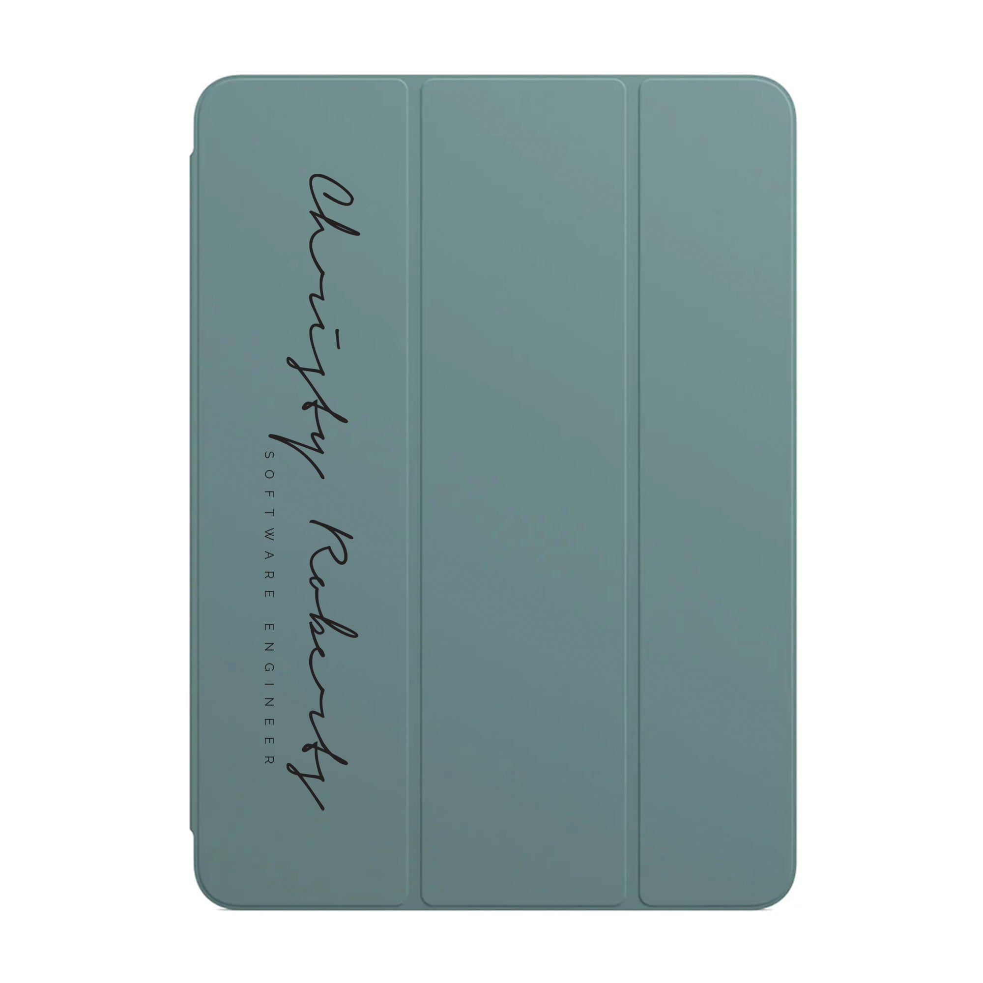 Premium iPad Trifold Case with Signature & Occupation 23 - Slim Protective Cover for iPad Air/Pro, Stand Function, Perfect for Work, Study & Travel