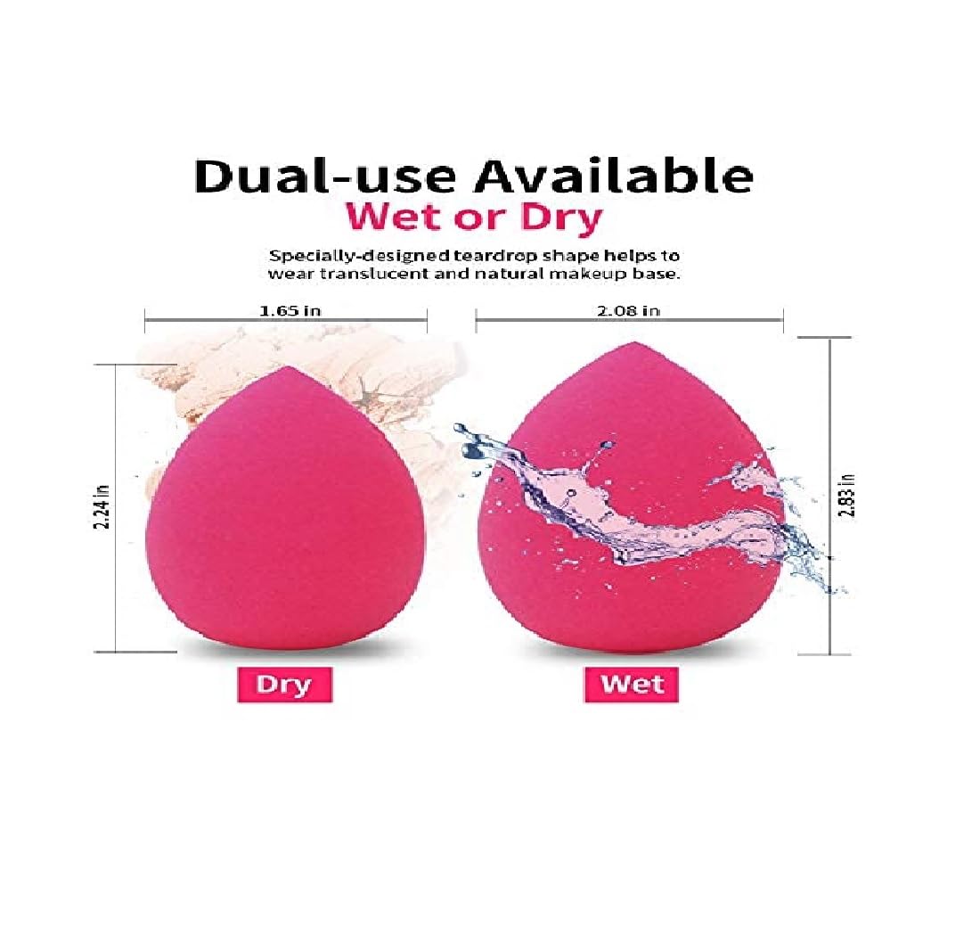 Beautiflame 5-Piece Makeup Sponge Set - Professional Foundation Blender Sponge for Liquid, Cream & Powder - Multi-Colored Beauty Blenders for Flawless Makeup Application - Perfect for Daily Use, Travel & Professional Makeup Artists